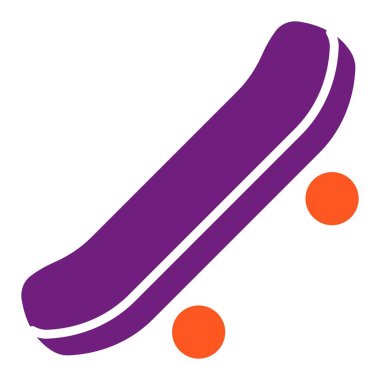 Kaykay Vektörü Simgesi Tasarım İllüstrasyonu