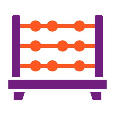 Abaküs Vektör Simgesi Tasarım Çizimi