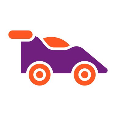 Araba Vektörü Simgesi Tasarım İllüstrasyonu