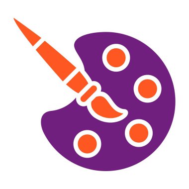 Renk paleti Vektör Simgesi Tasarım İllüstrasyonu