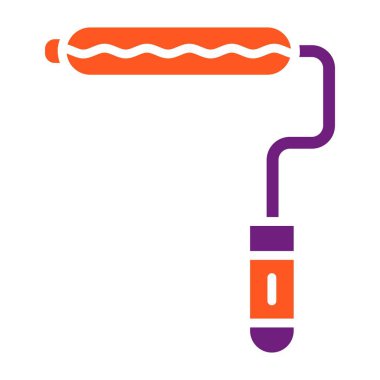 Boya Roller Vector Simgesi Tasarım İllüstrasyonu