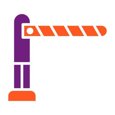 Bariyer Vektör Simgesi Tasarım İllüstrasyonu