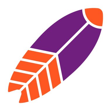 Sörf tahtası Vektör Simgesi Tasarım İllüstrasyonu