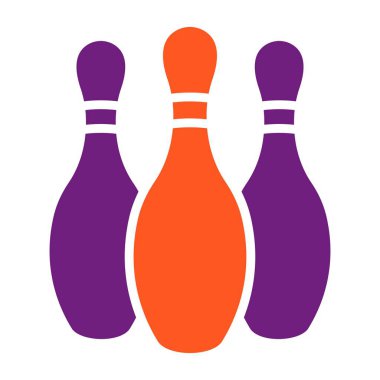 Bowling lobutları Vektör Simgesi Tasarım İllüstrasyonu