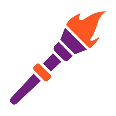 Alev Vektörü Simgesi Tasarım İllüstrasyonu