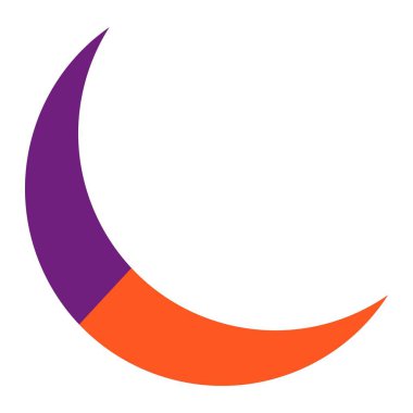 Ay Vektörü simgesi tasarımı illüstrasyonu