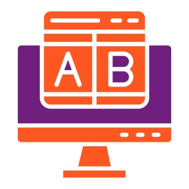 Ab Vektör Simgesi Tasarım İllüstrasyonu