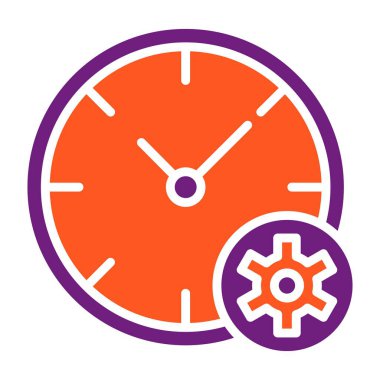 Zaman Yönetimi Vektör Simgesi Tasarım İllüstrasyonu