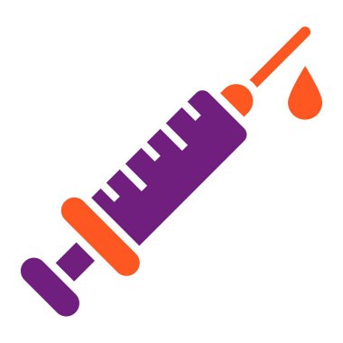 Şırınga Vektörü Simgesi Tasarım İllüstrasyonu