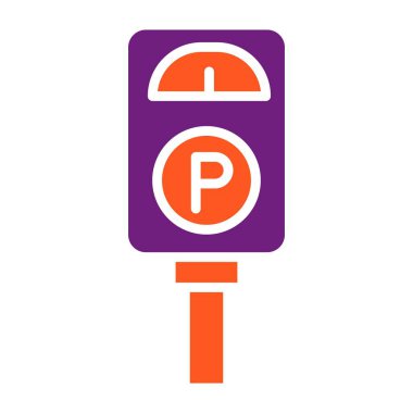 Park metresi Vektör Simgesi Tasarım İllüstrasyonu