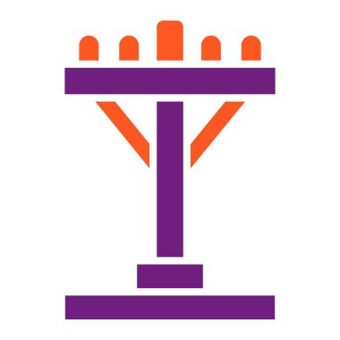 Elektrik direği Vektör Simgesi Tasarım İllüstrasyonu