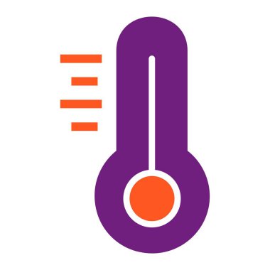 Termometre Vektör Simgesi Tasarım İllüstrasyonu