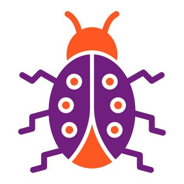 Lady Böcek Vektör Simgesi Tasarım Çizimi