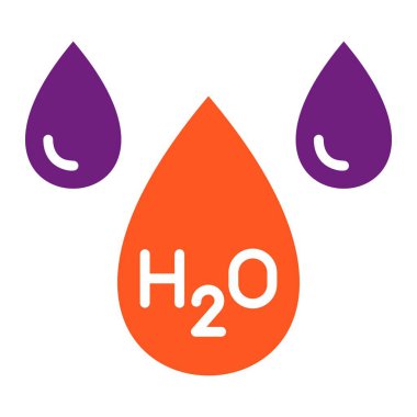 H2o Vektör Simgesi Tasarım İllüstrasyonu
