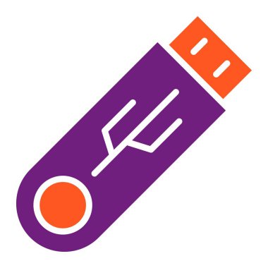 USB Vektör Simgesi Tasarım İllüstrasyonu