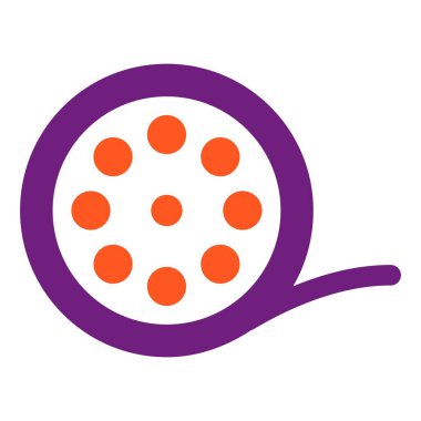 Film Makarnası Vektör Simgesi Tasarım İllüstrasyonu