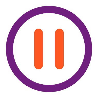 Duraklat düğmesi Vektör Simgesi Tasarım İllüstrasyonu