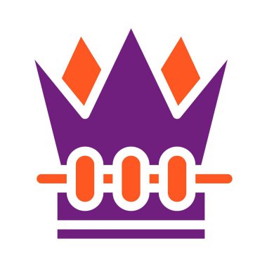 Crown Vektör Simgesi Tasarım İllüstrasyonu