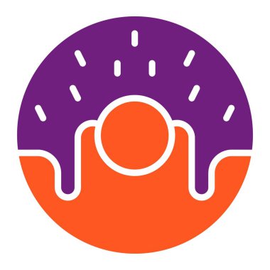 Çörek Vektörü Simgesi Tasarım Çizimi