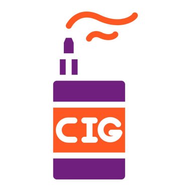 Elektronik sigara Vektör Simgesi Tasarım İllüstrasyonu