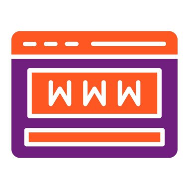 Web Sitesi Vektör Simgesi Tasarım İllüstrasyonu