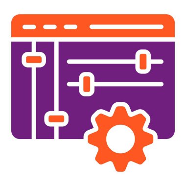 Ayarlar Vektör Simgesi Tasarım İllüstrasyonu