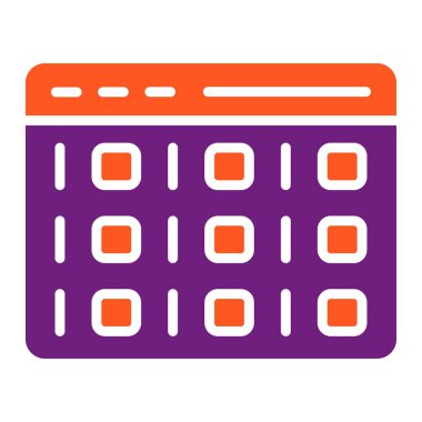 İkili Kod Vektörü Simge Tasarımı İllüstrasyonu