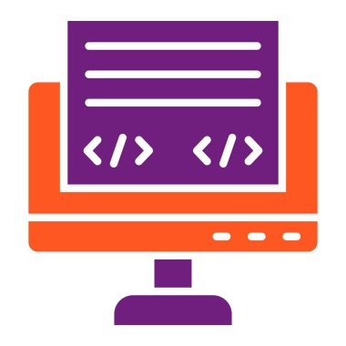 Ön uç Vektör Simgesi Tasarım İllüstrasyonu