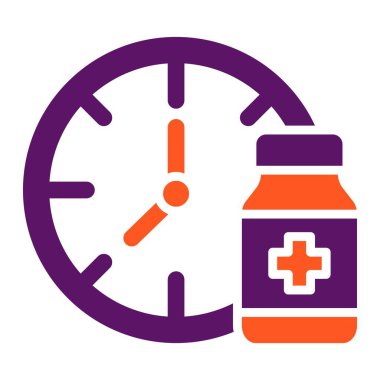 Saat Vektörü Simgesi Tasarım İllüstrasyonu