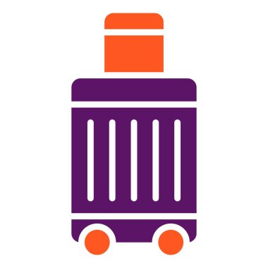 Bagaj Vektörü Simgesi Tasarım İllüstrasyonu