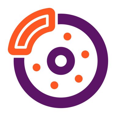 Disk Kırma Vektör Simgesi Tasarım İllüstrasyonu