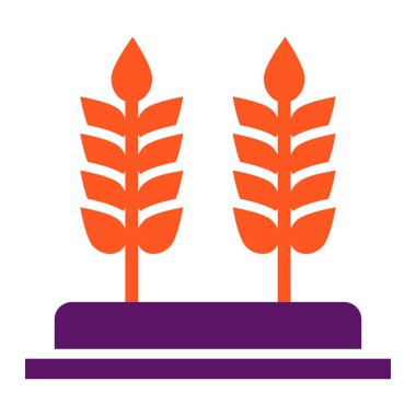 Buğday Vektörü Simgesi Tasarım Çizimi