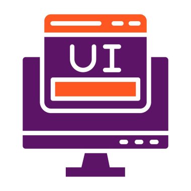Ui tasarım Vektör Simgesi Tasarım İllüstrasyonu
