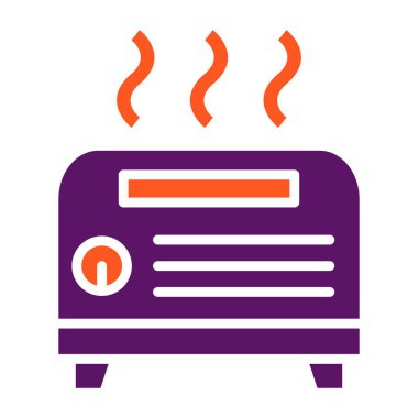 Tost Makinesi Vektörü Simgesi Tasarım İllüstrasyonu