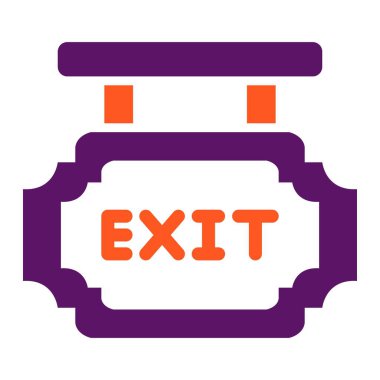 Çıkış Vektörü Simgesi Tasarım İllüstrasyonu