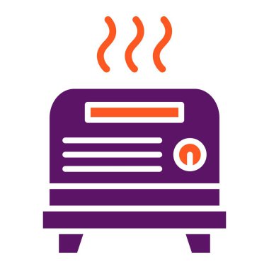 Tost Makinesi Vektörü Simgesi Tasarım İllüstrasyonu