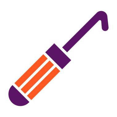 Tığ işi Vektör Simgesi Tasarım İllüstrasyonu