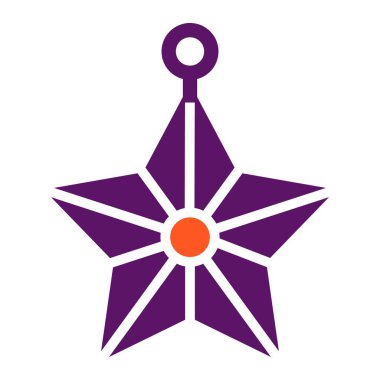 Yıldız Vektörü Simgesi Tasarım İllüstrasyonu