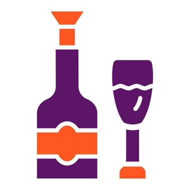 Champange Vektör Simgesi Tasarım İllüstrasyonu