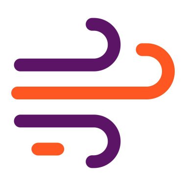 Rüzgâr vektör simgesi tasarımı çizimi