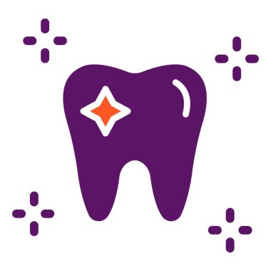 Temiz Diş Vektörü Simgesi Tasarım Çizimi