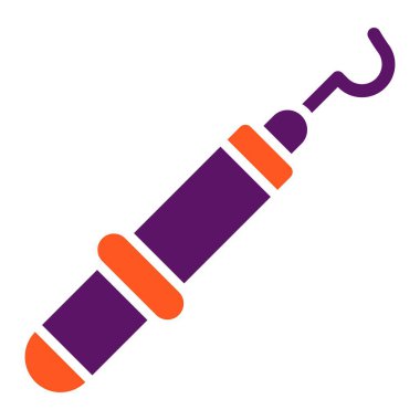 Diş Sondası Vektör Simgesi Tasarım İllüstrasyonu