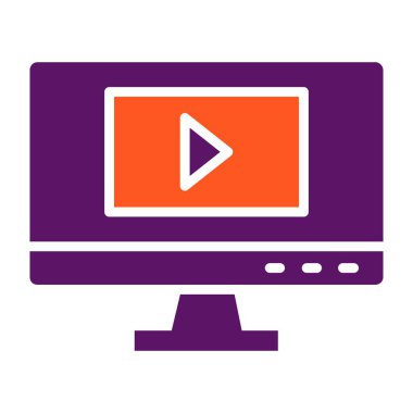 Oynatma düğmesi Vektör Simgesi Tasarım İllüstrasyonu