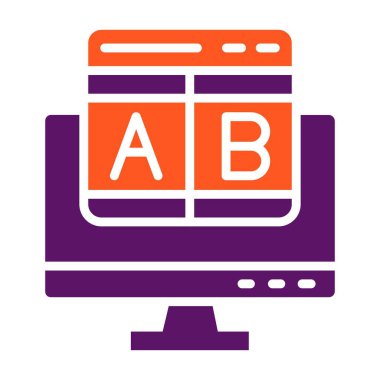 Ab Vektör Simgesi Tasarım İllüstrasyonu