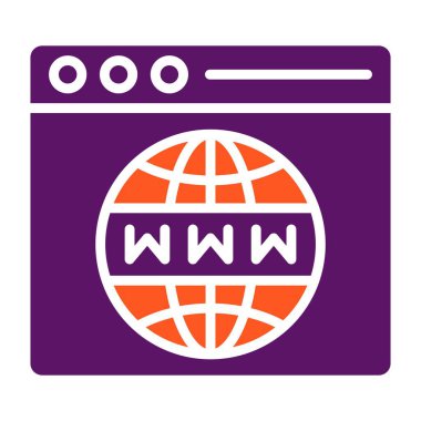 Web tarayıcı Vektör Simgesi Tasarım İllüstrasyonu