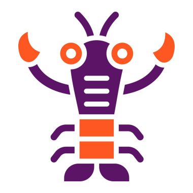 Istakoz Vektör Simgesi Tasarım İllüstrasyonu