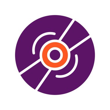 Sıkıştırılmış Disk Vektörü Simgesi Tasarım İllüstrasyonu