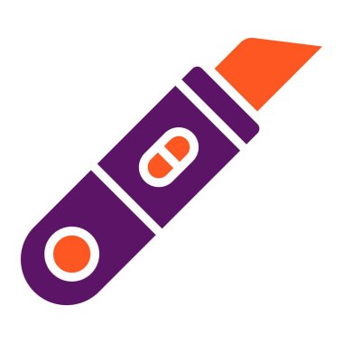 Kesici Vektör Simgesi Tasarım İllüstrasyonu