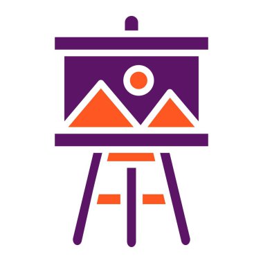 Boyama Kurulu Vektör Simgesi Tasarım İllüstrasyonu