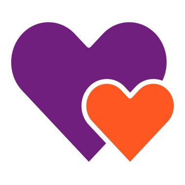 Aşk Vektörü Simgesi Tasarım İllüstrasyonu